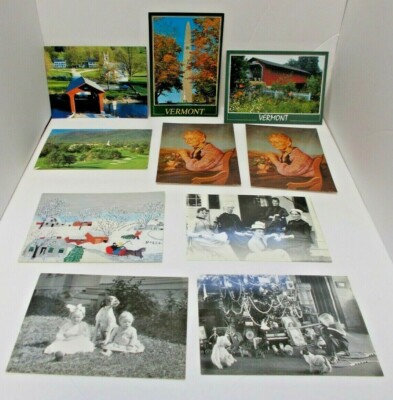 10 Vintage Vermont Postcards 4 From Bennington Museum  2 Grandma Moses & 4 Misc.