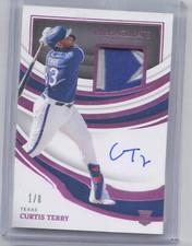 2022 Panini Immaculate #IMA-CT Curtis Terry Pink RC Patch Auto #/8