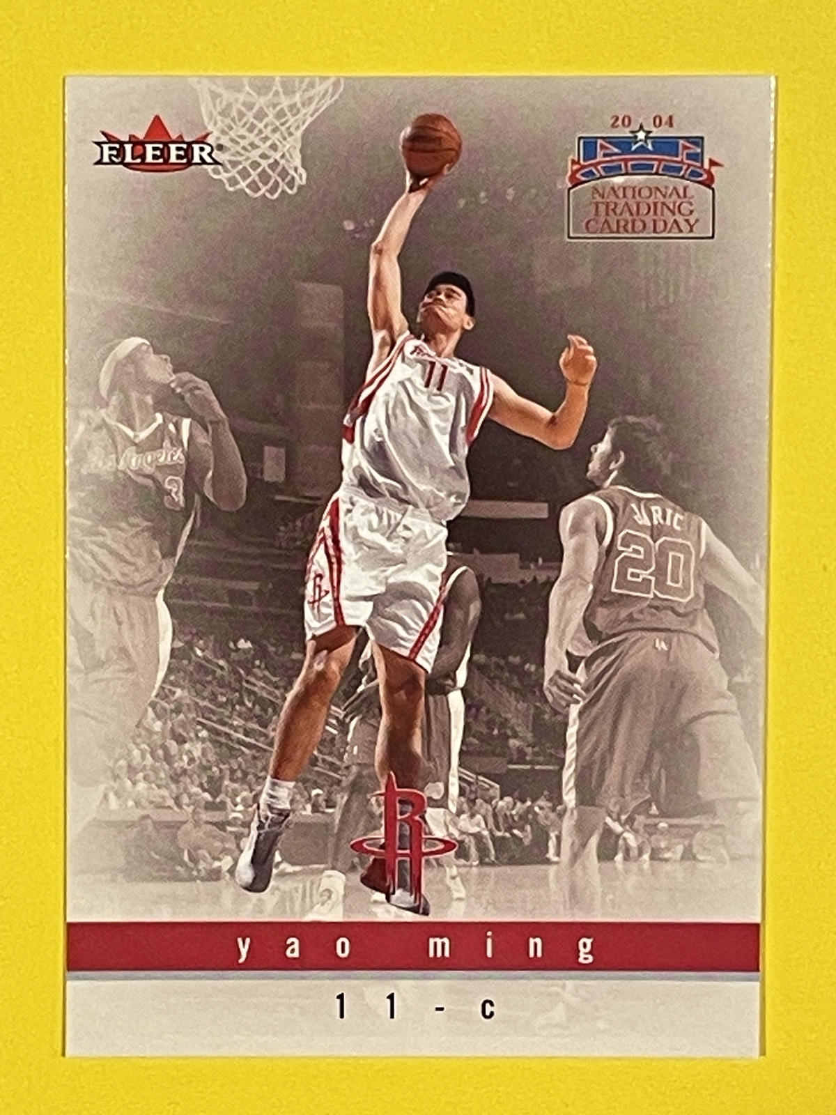 Yao Ming 2004 National Trading Card Day Fleer #9 Houston Rockets | eBay