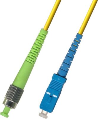 300M (984ft) OS2 FC/APC to SC/UPC Fiber Optic Cable Simplex Singlemode 9/125