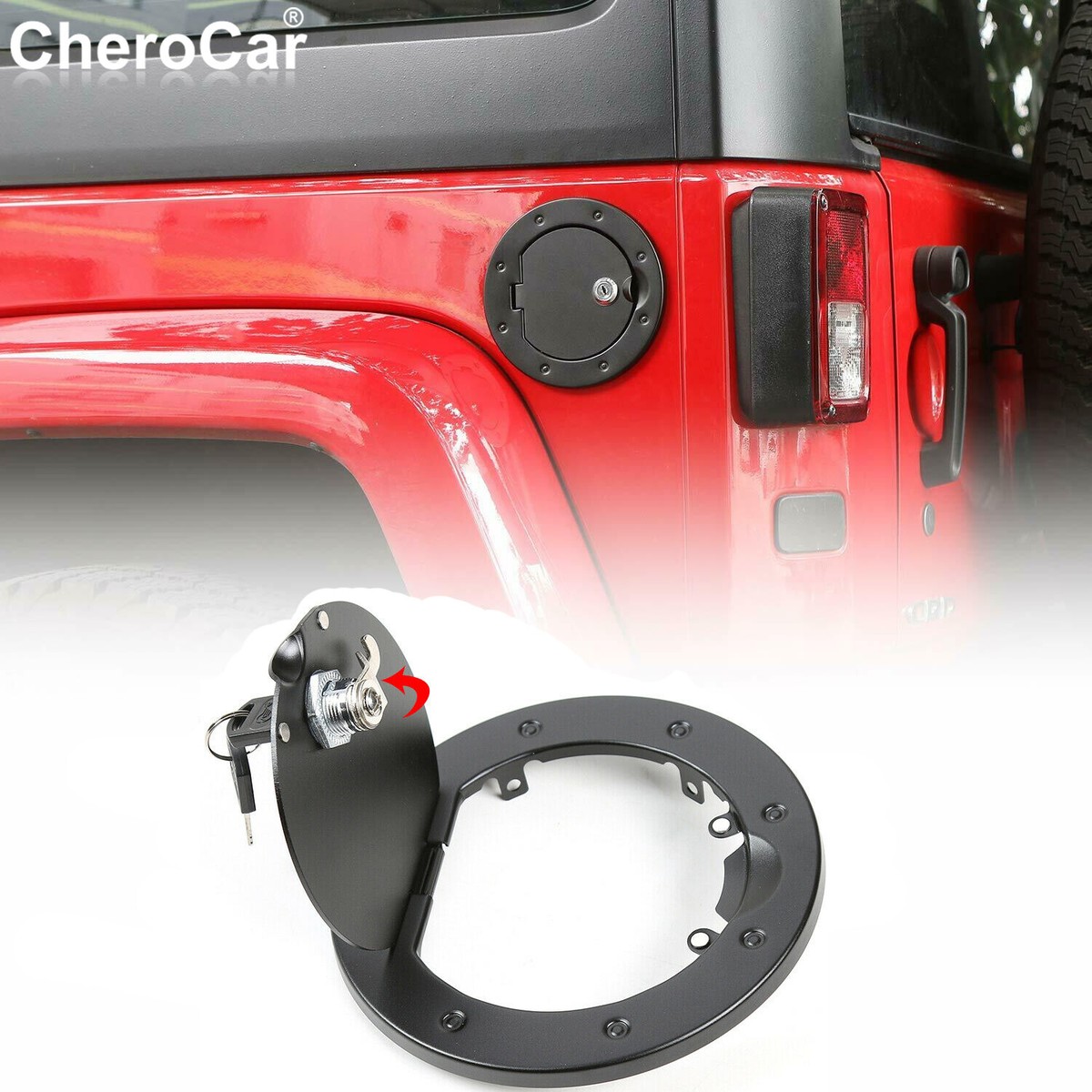 Fuel Filler Door Cover Gas Cap Exterior Accessories For Jeep