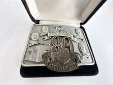 VTG 1982 Genuine HARLEY DAVIDSON 80th Anniversary BELT BUCKLE Limited Edition