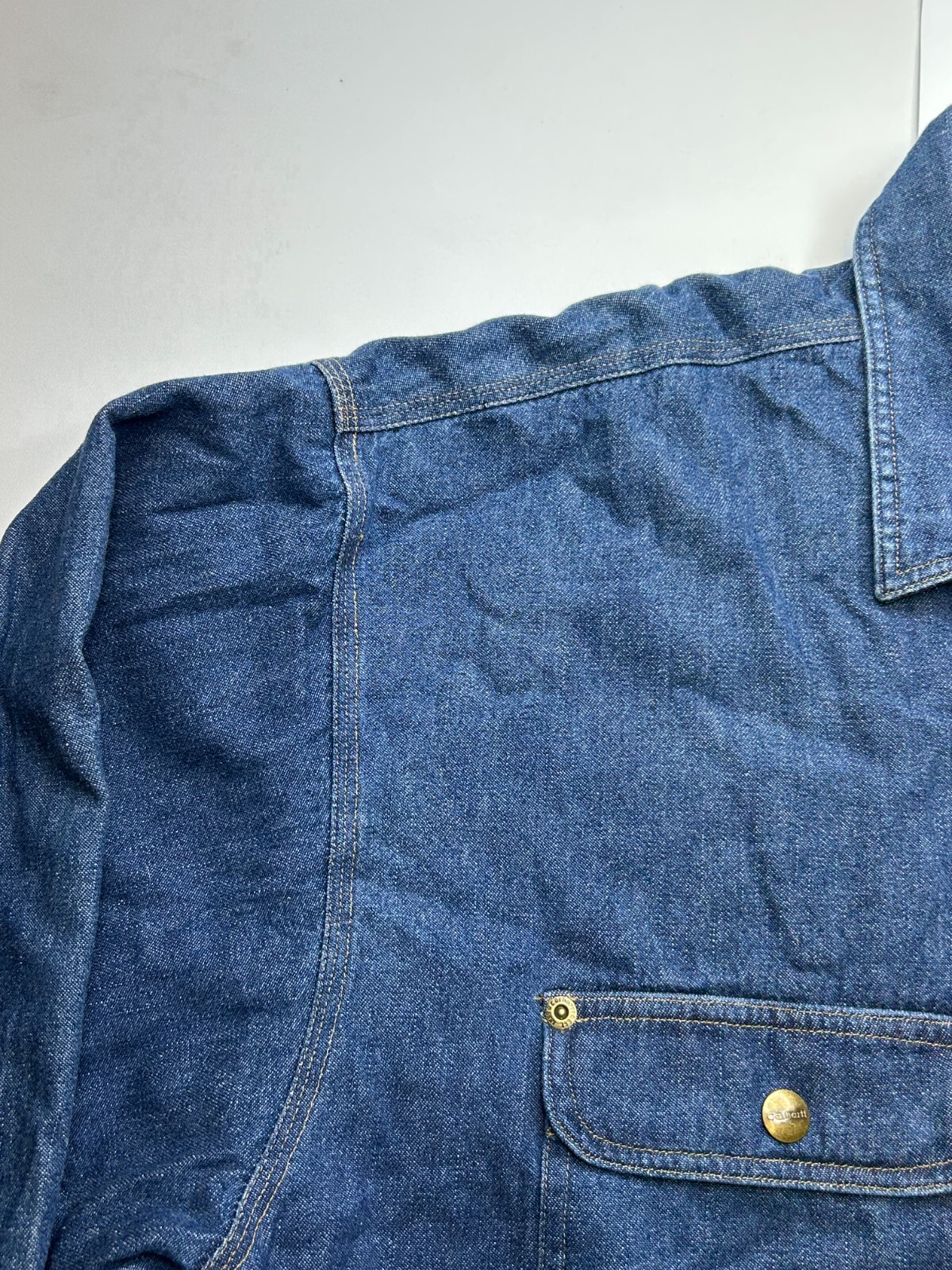 NWT Carhartt Denim Shirt JAC Fleece Lined Size X Large Regular 100% Cotton NWT