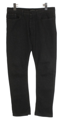 John Varvatos Wight Jeans Herren W32 Schwarz Faded Knopfverschluss Casual Denim