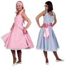 50er Jahre Kleid Kostüm Rock n Roll Petticoat Damen Disco Rockabilly Polka Karo