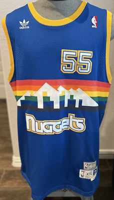 希少　adidas NBA NUGGETS ムトンボ　55　vintage 🏀Dikembe Mutombo #55 Nuggets Jersey - Adidas Sewn - XXL +2