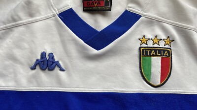 Maillot Extérieur Italie 1998/2000 Kappa Taille M - Maillot De Foot Vintage Bleu Pour Adulte