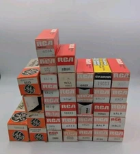 Lot of 33 GE Vacuum Electron Tube | Varying Sizes - See Description
