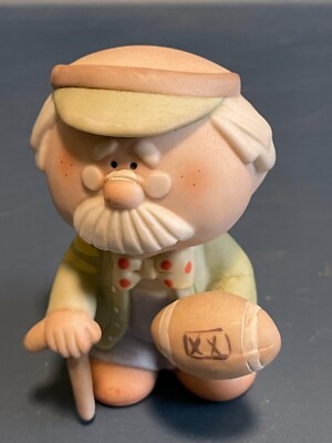 Bumpkins George Good by Fabrizio Porcelain Grandpa w/ Football Figurine. Vintage