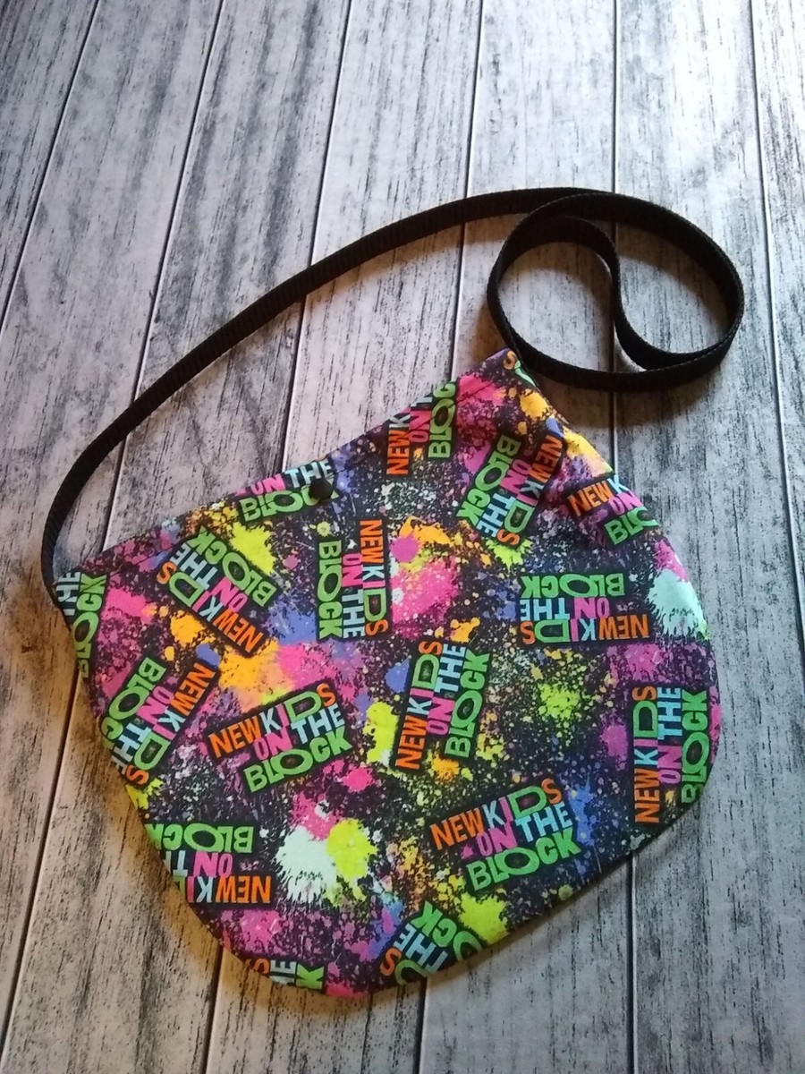 Neon Blockhead New Kids Cross Body Bag Purse Concert NKOTB Made