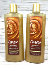 Caress Shea Butter  Brown Sugar Exfoliating Body Wash 18oz 2Pack 