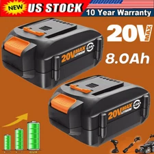 2x For WORX WA3578 20V Max Lithium 8Ah WA3520 WA3525 Battery for Trimmer, Blower