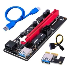 PCI-E 1x to 16x Powered USB 3.0 GPU Riser Extender Adapter Card VER009S Lot US 