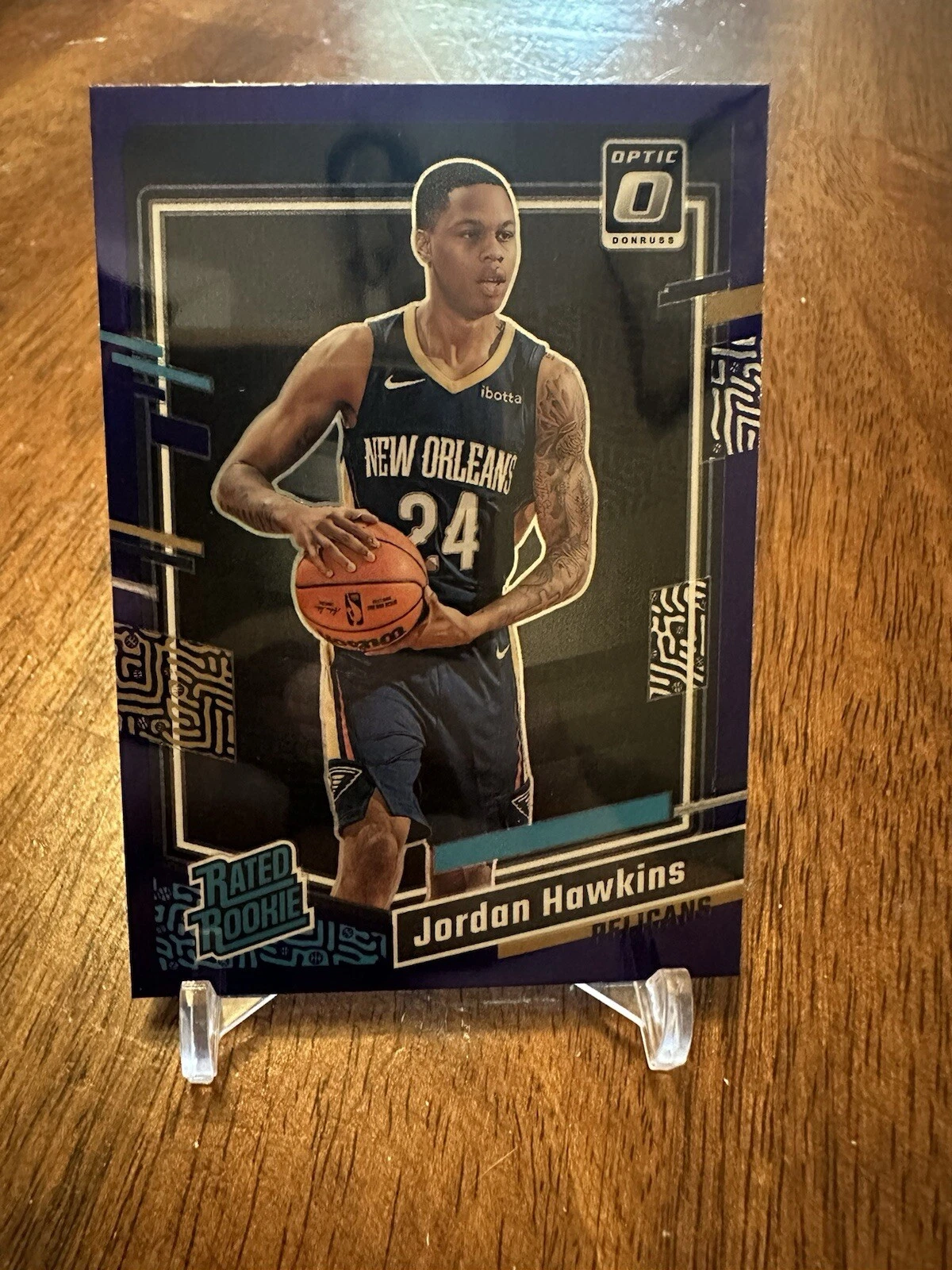 Jordan Hawkins 2023-24 Panini Donruss Optic Purple RC #238 New Orleans Pelicans