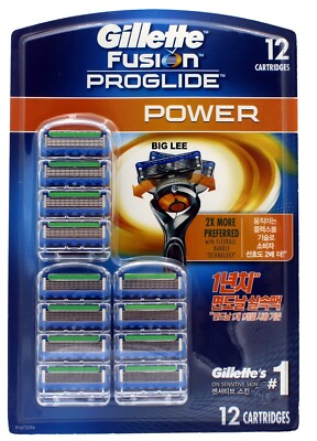 Gillette Fusion Proglide 5 Rasierklingen Power 12 Nachfüllkassetten