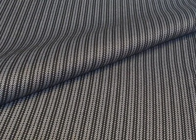 Jacquard Stoff Schwarz Grau Gestreift Doppelseitig Bekleidung Bläser Polster