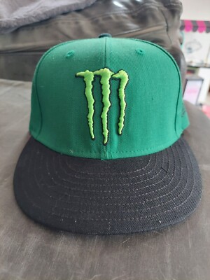 New Era Monster Energy Motocross Fitted Hat Vintage 2010 Size