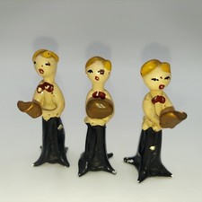 Lot Vintage bone china Choir singing figurines Christmas Decoration hand painted