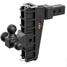 Adjustable Trailer Hitch 2 Receiver 8 Drop Towing Hitch Tril-ball Heavy Duty