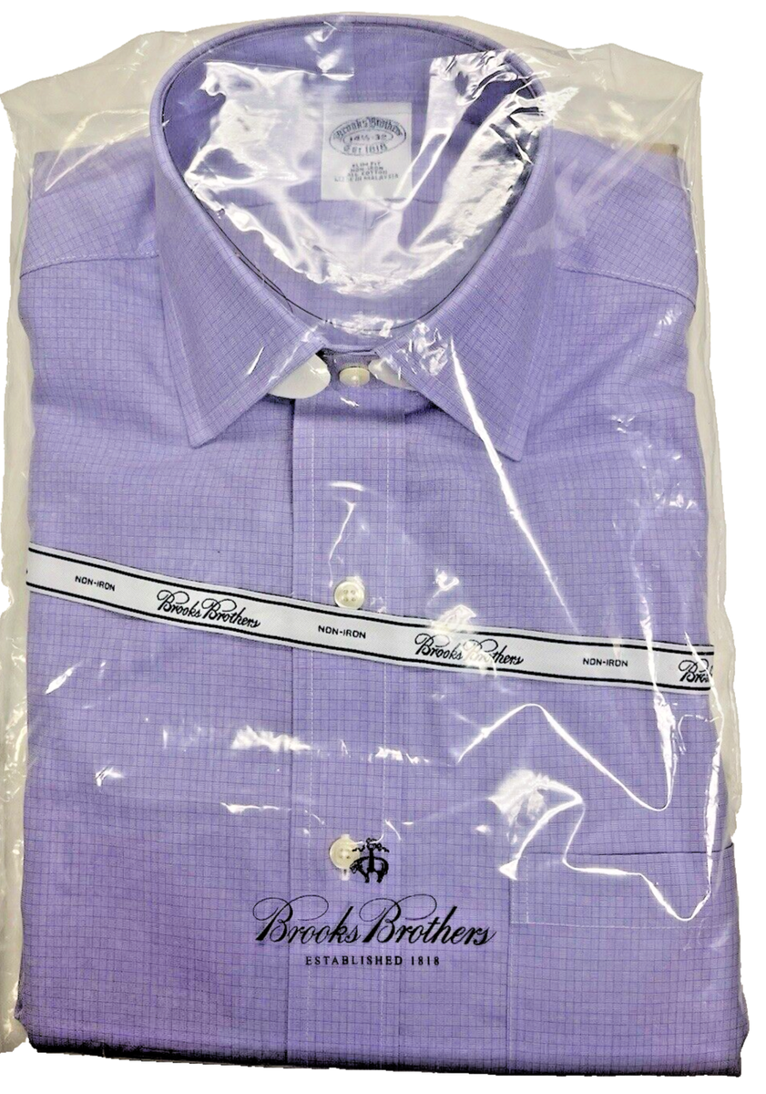 Brooks Brothers Dress Shirt 14.5 32 Slim Fit-New W/Tags-Lilac
