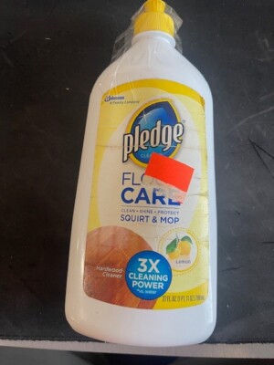 Pledge clean it Floor Care Squirt & Mop Lemon Scent Hardwood Cleaner 27 oz