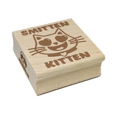 Smitten Kitten Love Anniversary Valentine's Day Square Rubber Stamp for Stamping