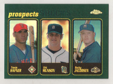 2001 Topps Chrome Green Retrofractor #296 Travis Hafner Eric Munson Jacobsen