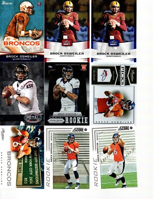 Brock Osweiler Collection 59 Cards, 26 Different Cards High Beckett Value $39