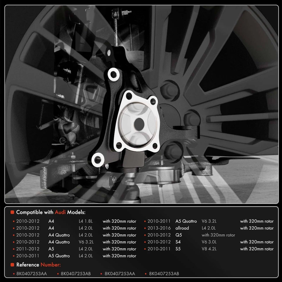 Front Driver Steering Knuckle for Audi A4 2010-2012 A5 Quattro allroad Q5 S4 S5 - Image 2 of 4