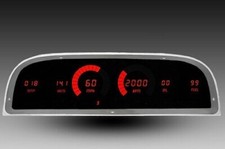 1960-1963 GM/Chevy Truck LED Direct Replacement Gauge Cluster, Red, Made in USA
