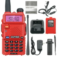 BAOFENG UV-5R VHF UHF Dual Band Two Way Ham Radio Transceiver Walkie Talkie RED