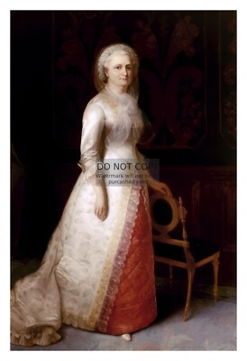 MARTHA WASHINGTON 1ST LADY TO PRESIDENT GEORGE WASHINGTON PAINTING 4X6 PHOTO