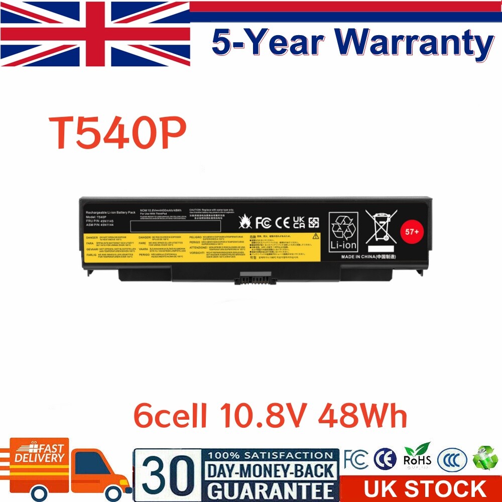 One_More_Battery 87Wh 9-Cell Li-ion Replacement For Lenovo ThinkPad T440p, T540p, W540, W541, L440, L540