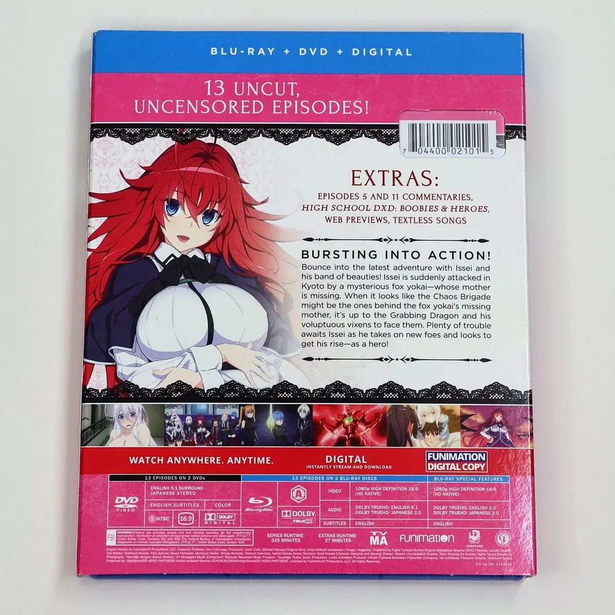 High School DxD New: The Series (Blu-ray/DVD, 2014, 4-Disc Set