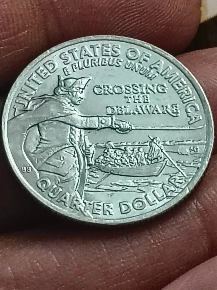 2021 crossing of the Delaware “1 Of A KIND”mint error coin us - Image 2 of 2