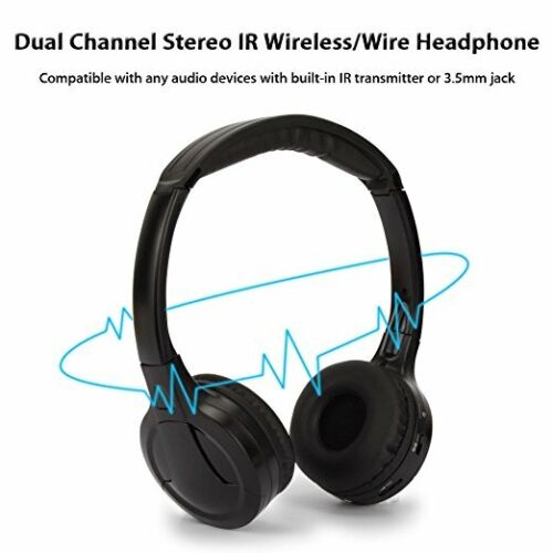 Auriculares estéreo para automóvil inalámbricos infrarrojos IR para reproductor de DVD - Imagen 5 de 11