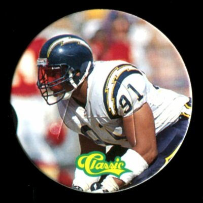 1993 Classic NFL Football Pogs TONX #104 LESLIE O'NEAL SAN DIEGO CHARGERS