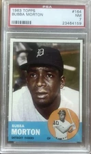 1963 Topps #164 Bubba Morton PSA 7 Graded Baseball Card MLB NM Detroit Tigers