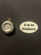 60 3 oz River Coin Sinkers Fishing Weights.  Top Grade Lead.  Made In The USA