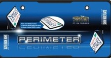 Black Perimeter License Plate Frame Brand New