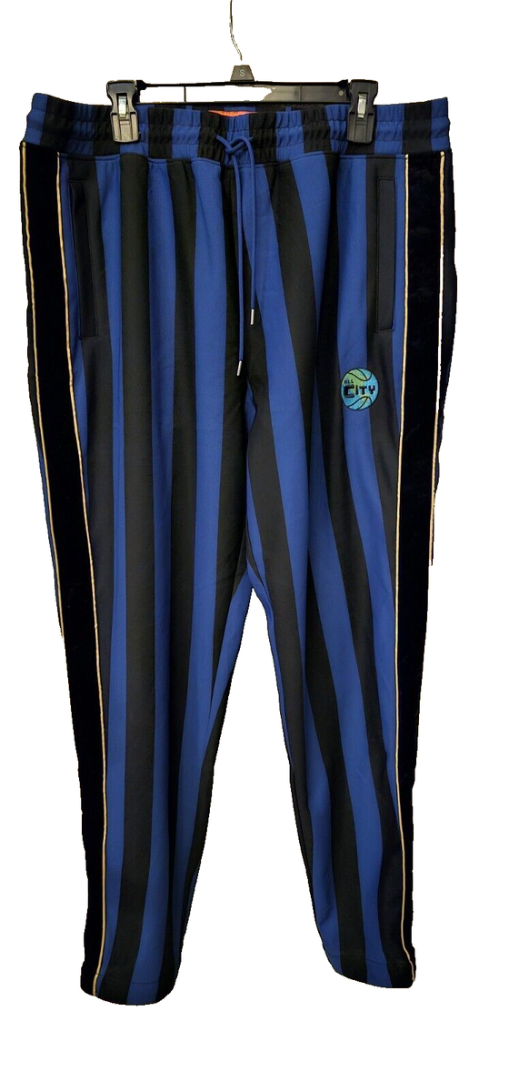All City By Just Don Striped Track Jacket & Pants Men's Set, XXL