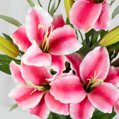 Package of 6 Artificial Pink Tiger Lily 26'' Spray Stems
