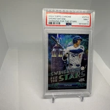 Shohei Ohtani 2024 Topps Chrome Swinging For The Stars Fanatics Fest PSA 9