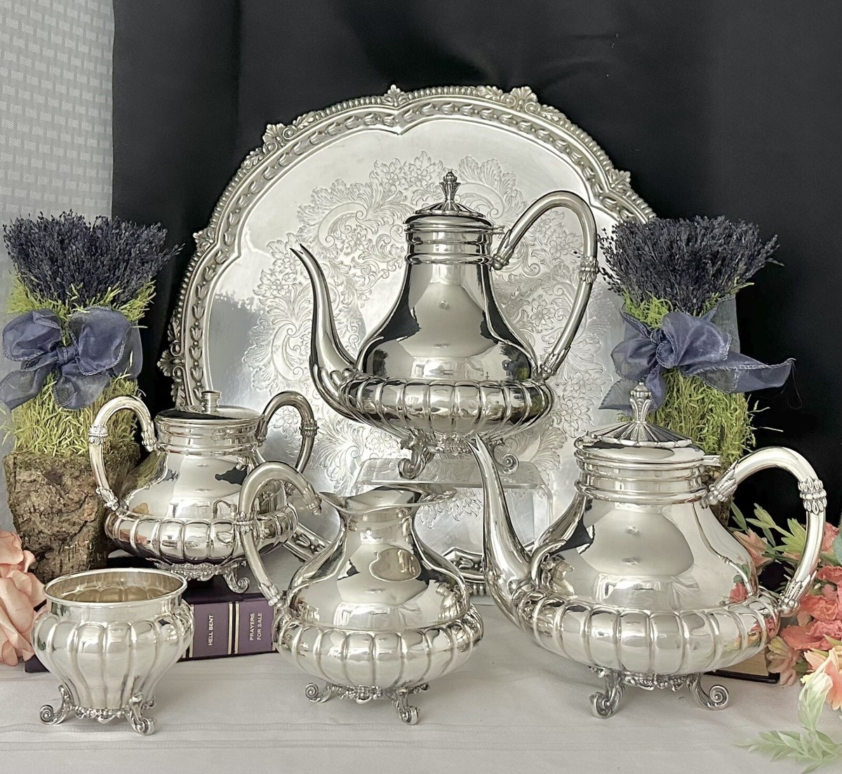 (値下げ)Silver Plated Tea & Coffee Set COFFEE AND TEA SET Silver Plated, 5 piece | eBay