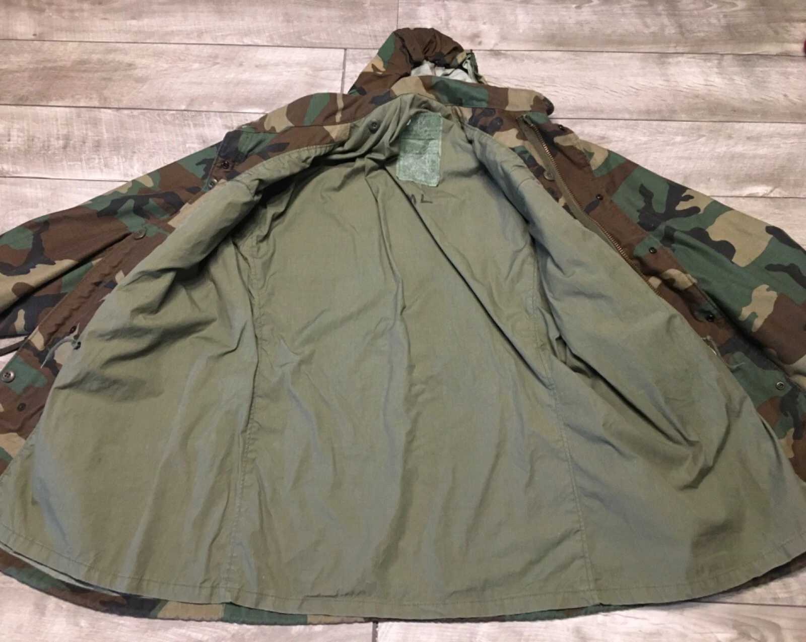 alpha-industries camo cold weather military vintage jacket