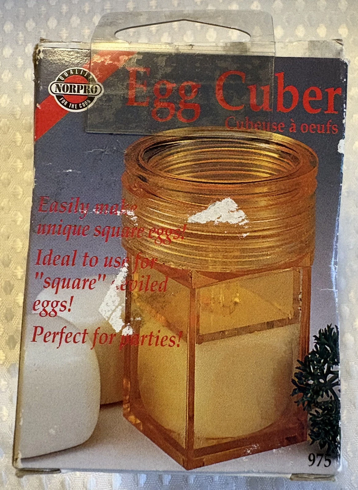 Vintage 1970’s  Egg Cuber Square Egg Novelty Kitchen Gadget with Box  image 10