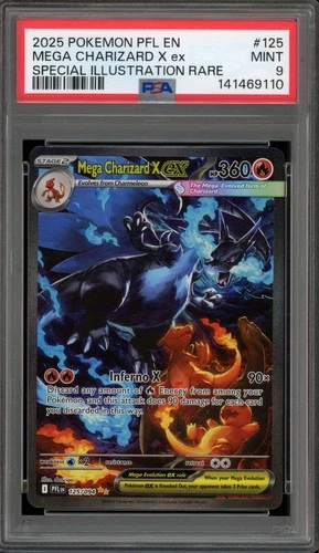 Pokemon Mega Charizard X ex Phantasmal Flames SIR #125 PSA 9 Mint