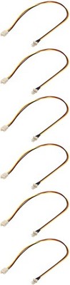 6x goobay Internes PC Lüfterkabel 3 polig Stecker Adapterkabel schwarz gelb