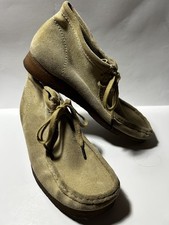 Clarks Originals Shoes Mens Size 12 Tan Wallabee Beeswax Leather Crepe Sole