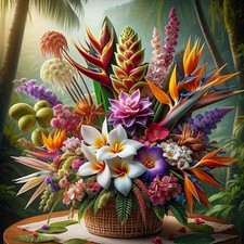 Flowers Diamond Art Kits for Adults, 5D Diamond Painting Flowers, DIY Floral